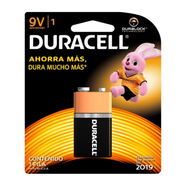 Pila Duracell Cuadrada 9V(Sf) Pilas