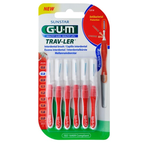 Cepillo Inter. Gum 0.8 Mm F.Cilind 6 Und Cepillo Dental