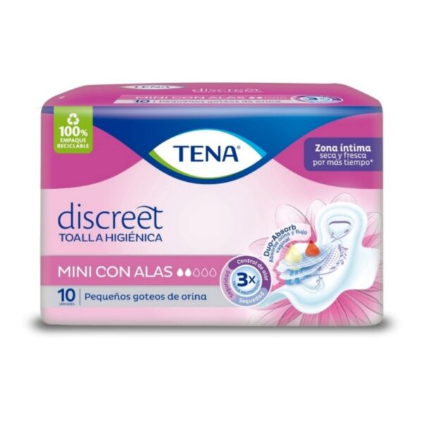 Toallas Tena Mujer Mini Alas 10 Und