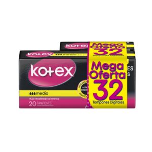 Tam.Kotex Ev.Digital Medio 20 Und+12 M.O Tampones