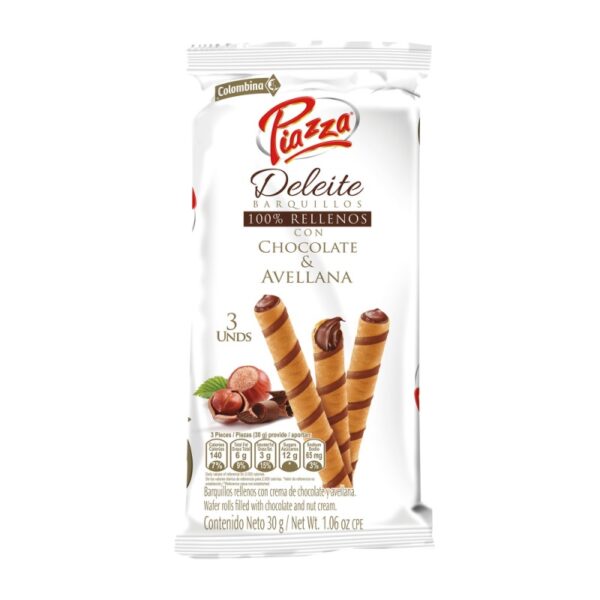 Barquillos Piazza Del.Choc.Ave.3Und 30Gr Barquillos