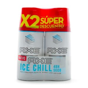 2 Dte Axe Seco Spray Ice Chill 152 Ml Desodorante En Spray