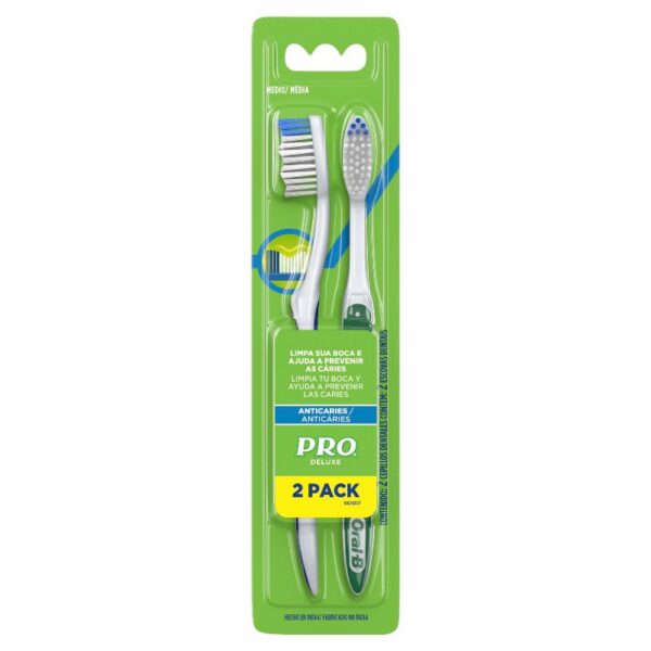 2 Cep.Pro Deluxe Anticaries Medio Cepillo Dental