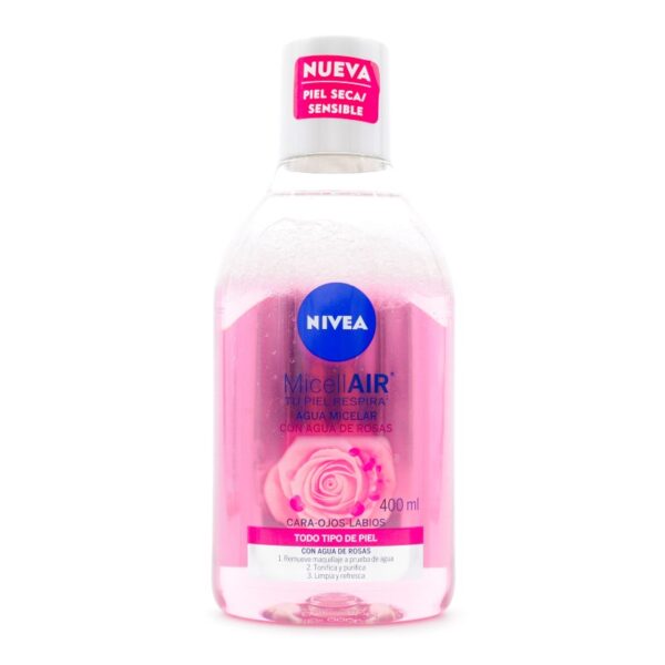 Agua Micelar  Nivea Facial Rosas 400Ml Agua Micelar