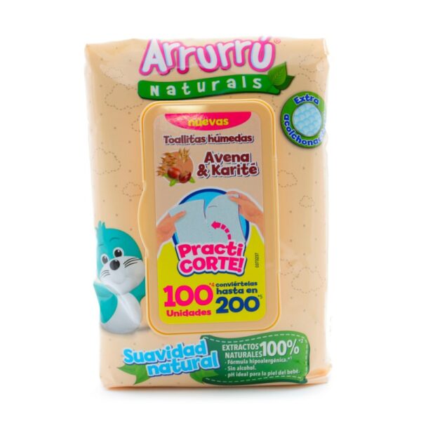 Toallas Humedas Arrurru Avena Practicorte 100 Und