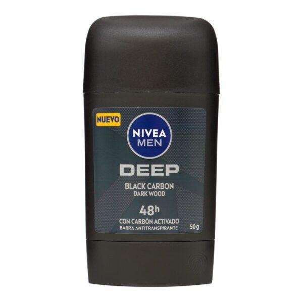 Desodorante Nivea Barra Deep Black Carbon 50 G Desodorante En Barra