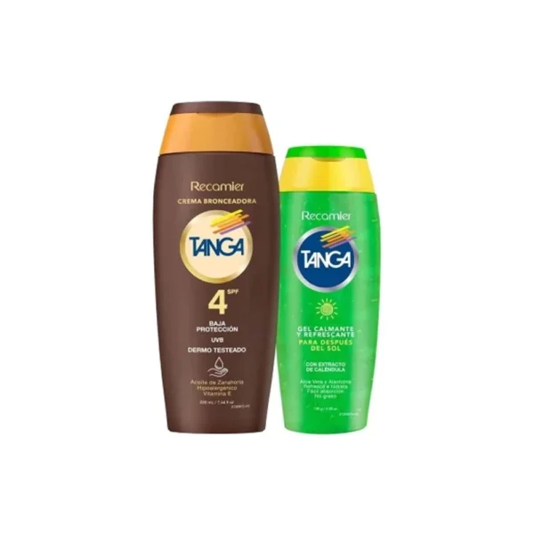 Bronceador Tanga Crema Spf 4 220Ml + After Sun Gel 130Ml Bronceadores