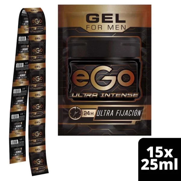 Gel Ego Ultra Intense 25 Ml 15 Sobres Gel Para Peinar