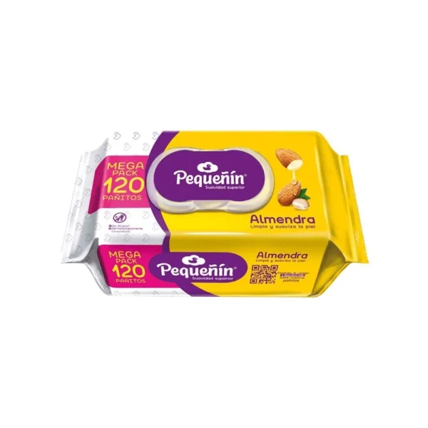 Panitos Humedos Pequenin Almendra 120 Unds Panitos