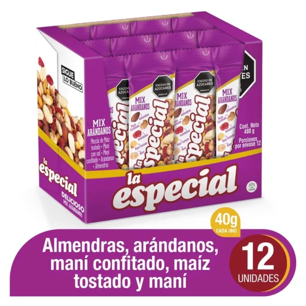 Pasabocas La Especial Arandano 40 Gr Caja 12Und Snacks