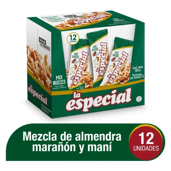 Pasabocas La Especial Mezcla Nuez/Mani 40Gr Caja 12Und Snacks