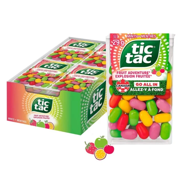 Tic Tac Fruit Adventure 12 Unds Mentas