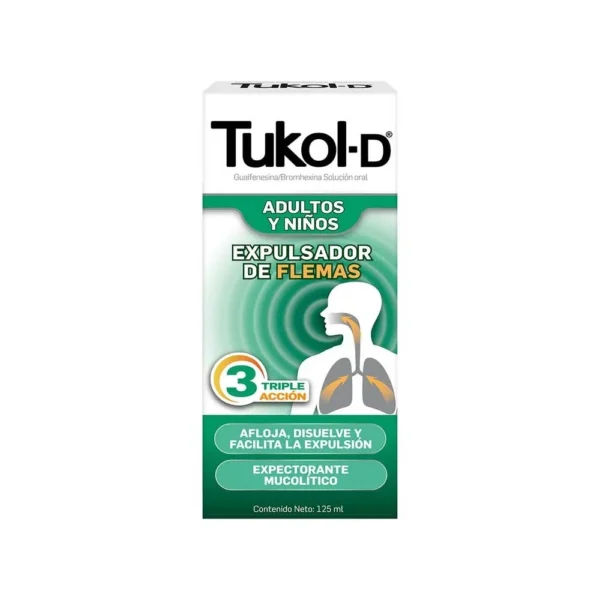 Tukol-D Expectorante 125 Ml P.E.(Sf) Bromhexina-Guayacolato De Glicerilo