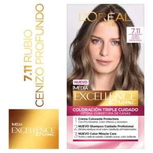 Excellence Creme Kit 7.11 Rubio Ceniza Profundo Tintes