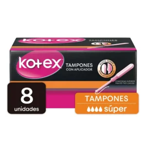 Tampon Kotex Super Con Aplicador 8 Und Tampones