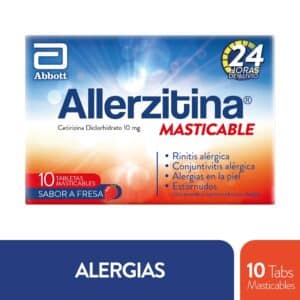Allerzitina Masticable Fresa 10Mg 10 Tabletas Cetirizina