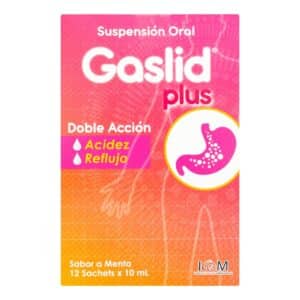 Gaslid Plus Suspensión 10 Ml Caja X 12 Sachets Alginato / Bicarbonato De Sodio / Calcio