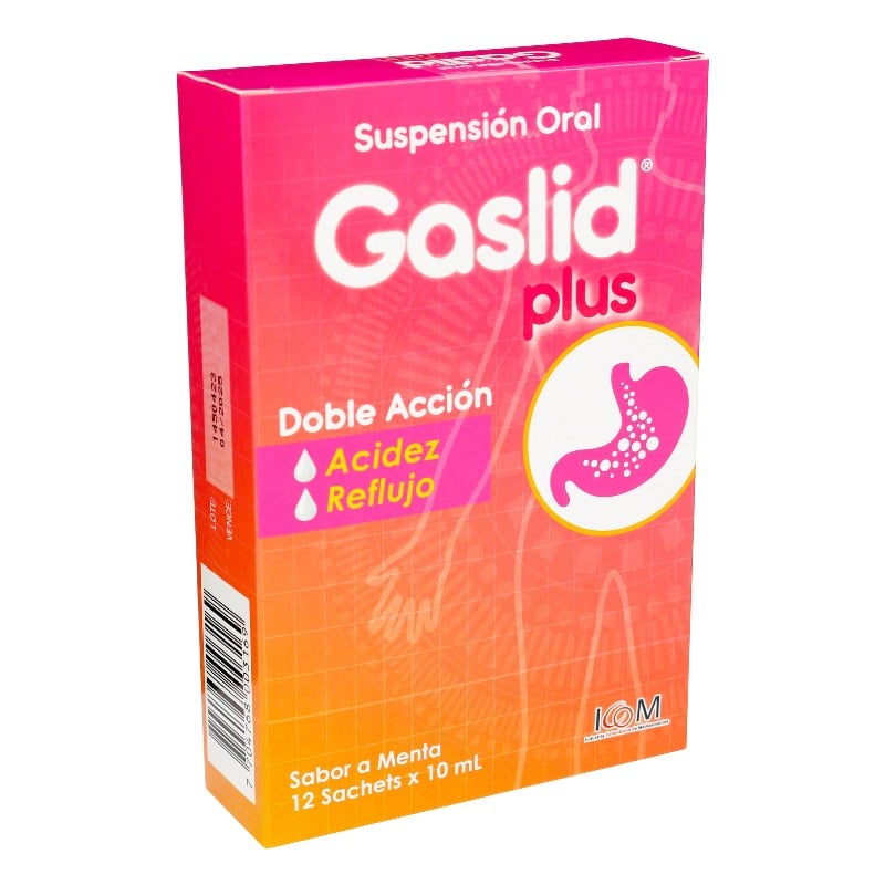 Gaslid Plus Suspensión 10 Ml Caja X 12 Sachets Alginato / Bicarbonato De Sodio / Calcio - Imagen 2