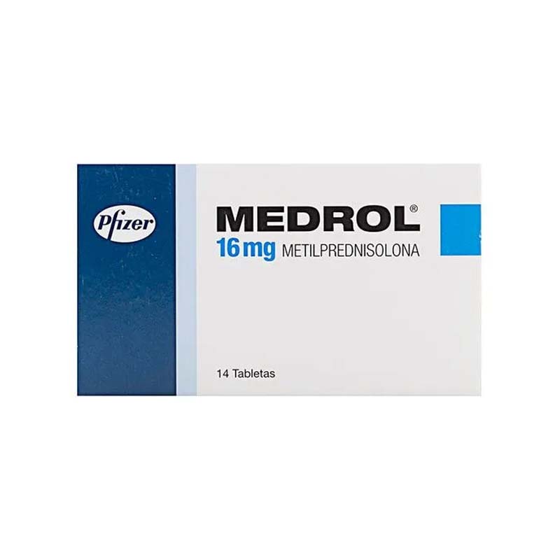Medrol 16 Mg 14 Tabletas Metilprednisolona