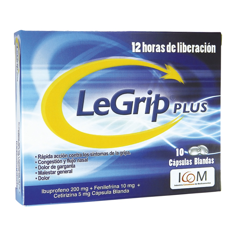 Legrip Plus 10 Capsulas Blandas