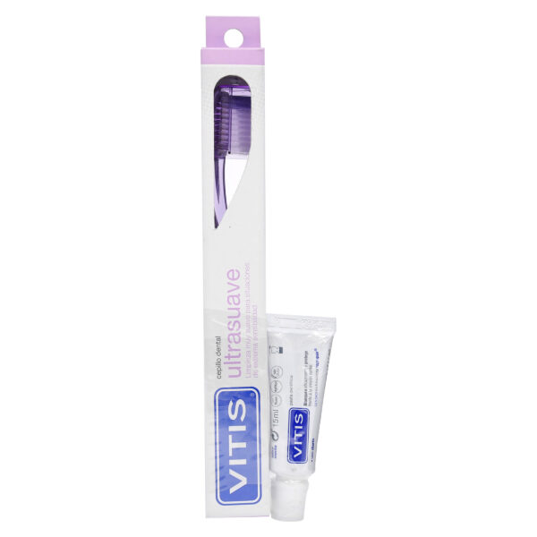 Cepillo Ultra Suave + Crema Dental Blanqueadora 15Ml Vitis