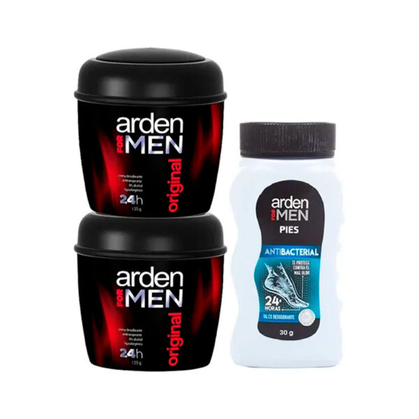 2 Desodorantes Arden For Men Original Crema 135Gr + Talco Desodorante 30Gr Precio Especial