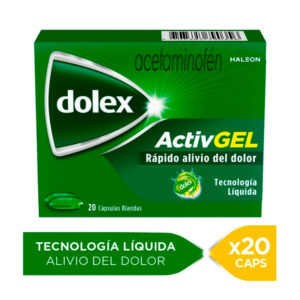 Dolex Activgel 20 Capsulas Liquidas Acetaminofen