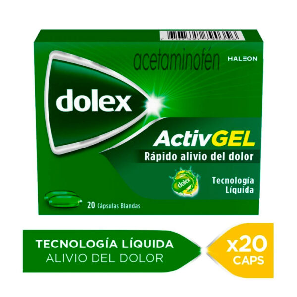 Dolex Activgel 20 Capsulas Liquidas Acetaminofen