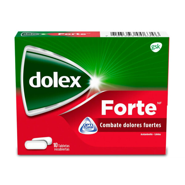 Dolex Forte 500 Mg 10 Tabletas Acetaminofen Cafeina