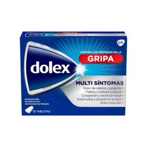 Dolex Gripa 12 Tabletas Acetaminofen / Clorfeniramina / Fenilefrina