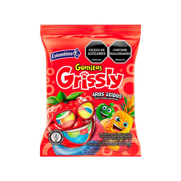 Gomas Grissly Aros Acidos 70.2 Gr Gomas
