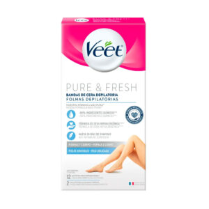 Veet Bandas de Cera Corporal Piel Sensible 12 Unidades