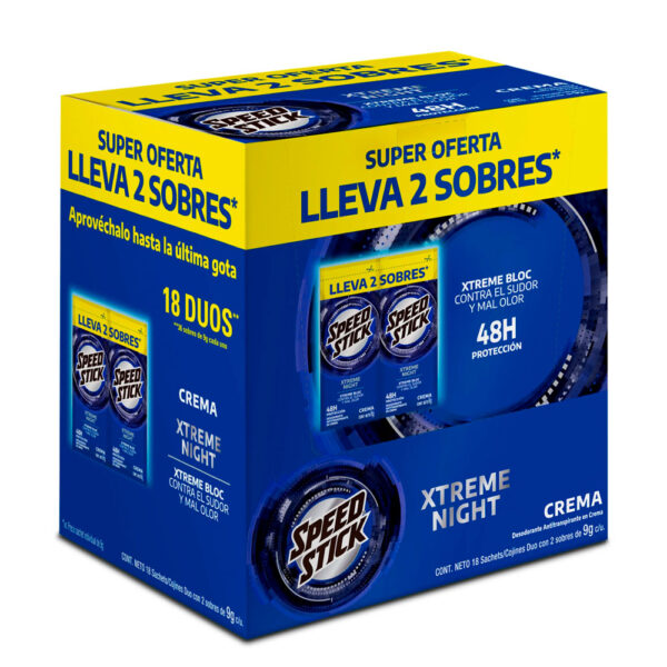 Desodorante Mennen Xtreme Night Gel 18 Sbobres 8Gr Precio Especial
