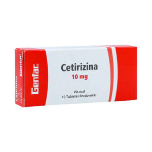 Cetirizina 10 Mg 10 Tabletas Gf