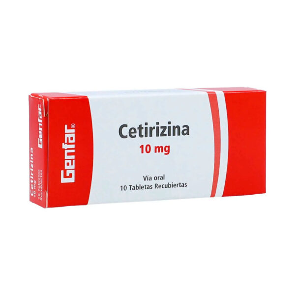 Cetirizina 10 Mg 10 Tabletas Gf