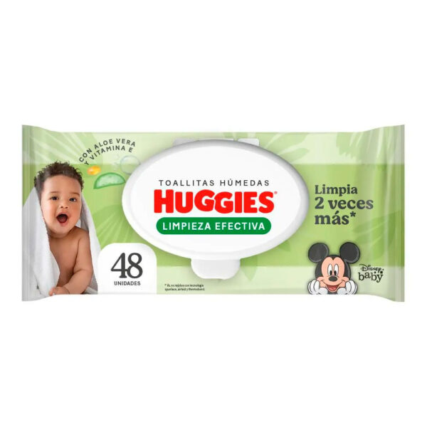 Toallas Humedas Huggies Limpieza Efectiva 48 Unidades